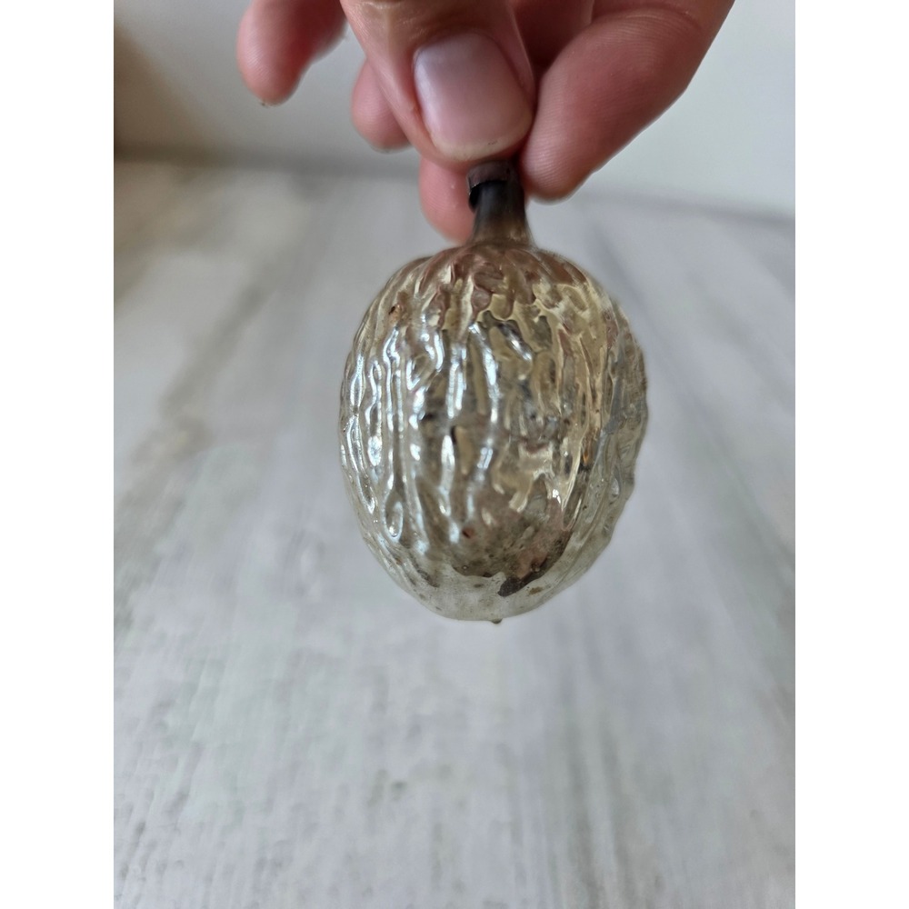Antique glass Mercury acorn ornament Xmas tree nut